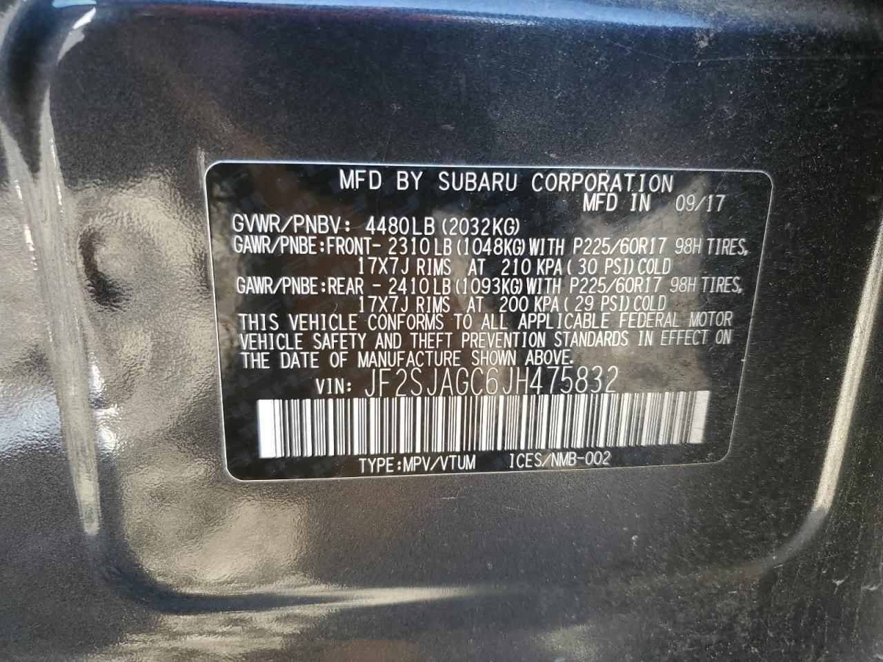 2018 SUBARU FORESTER