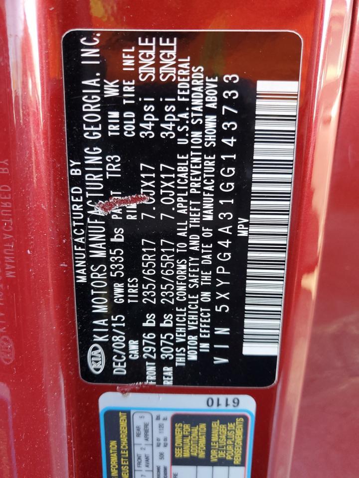 2016 KIA SORENTO