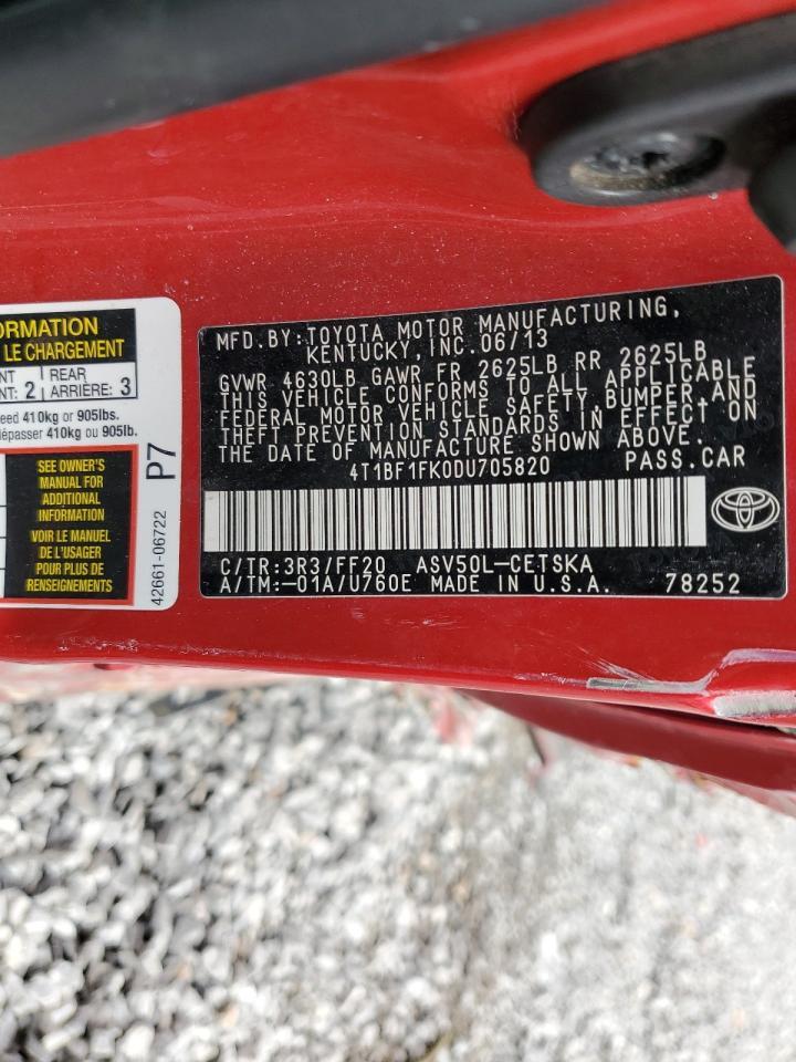 2013 TOYOTA CAMRY