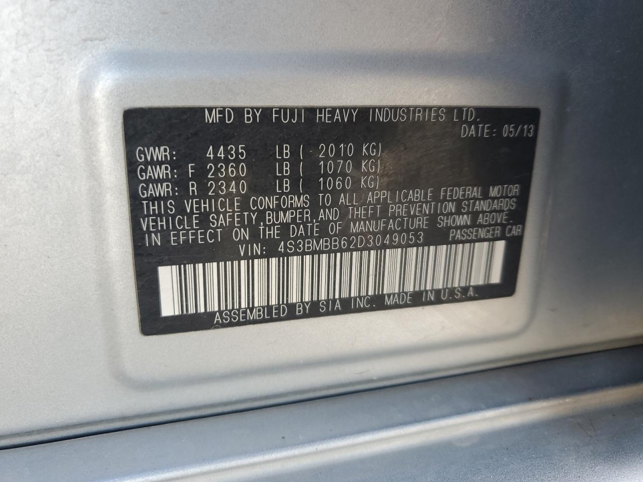 2013 SUBARU Legacy