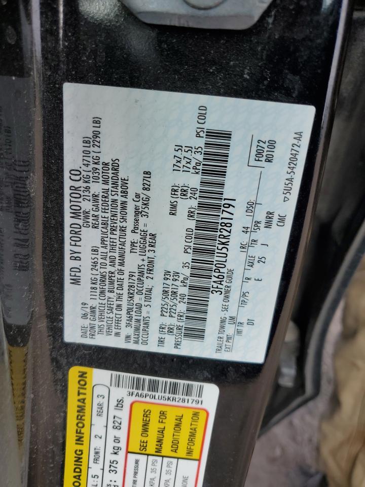 2019 FORD FUSION
