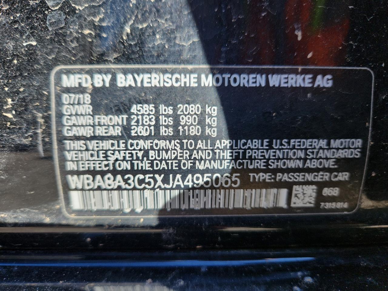 2018 BMW 3 SERIES
