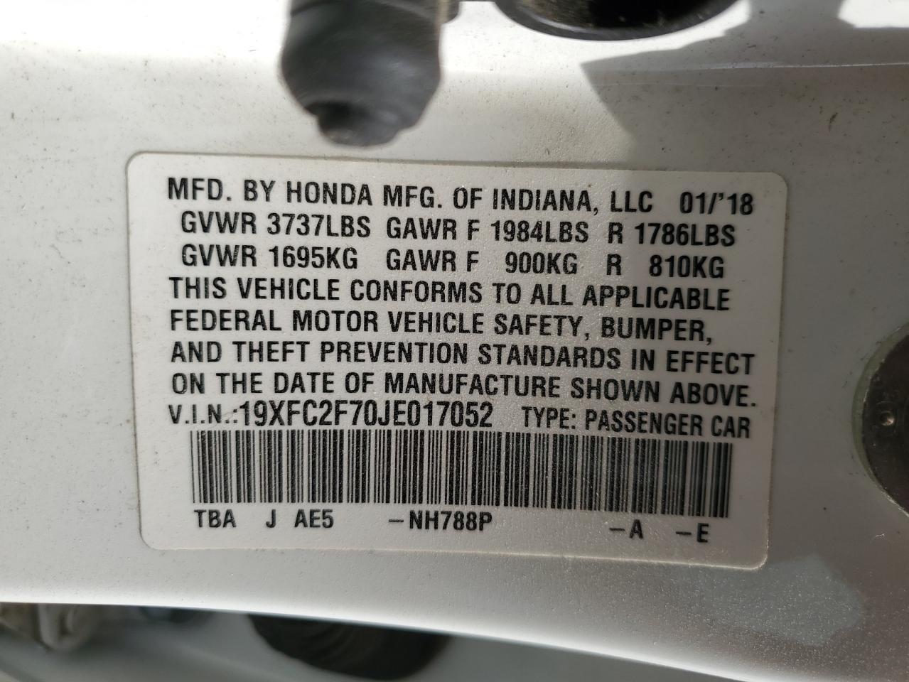 2018 HONDA CIVIC