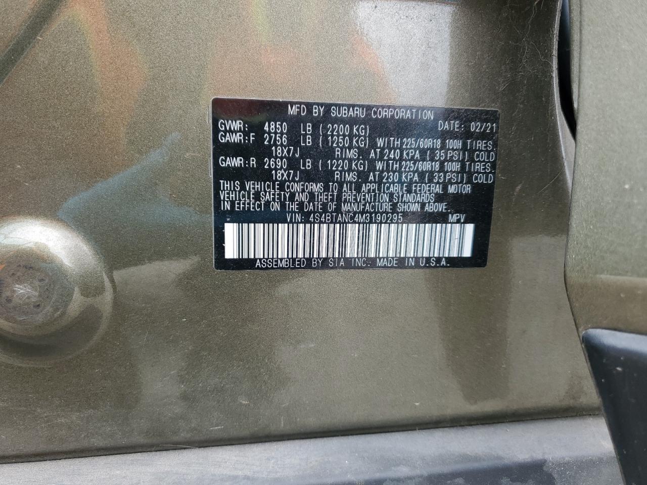 2021 SUBARU Outback