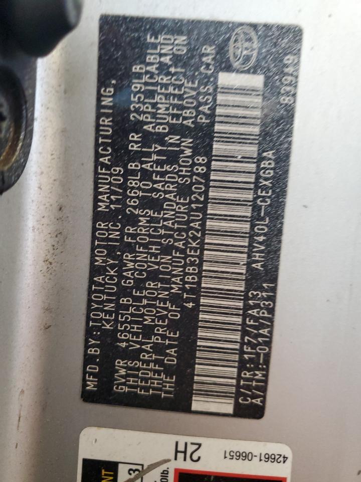 2010 TOYOTA CAMRY