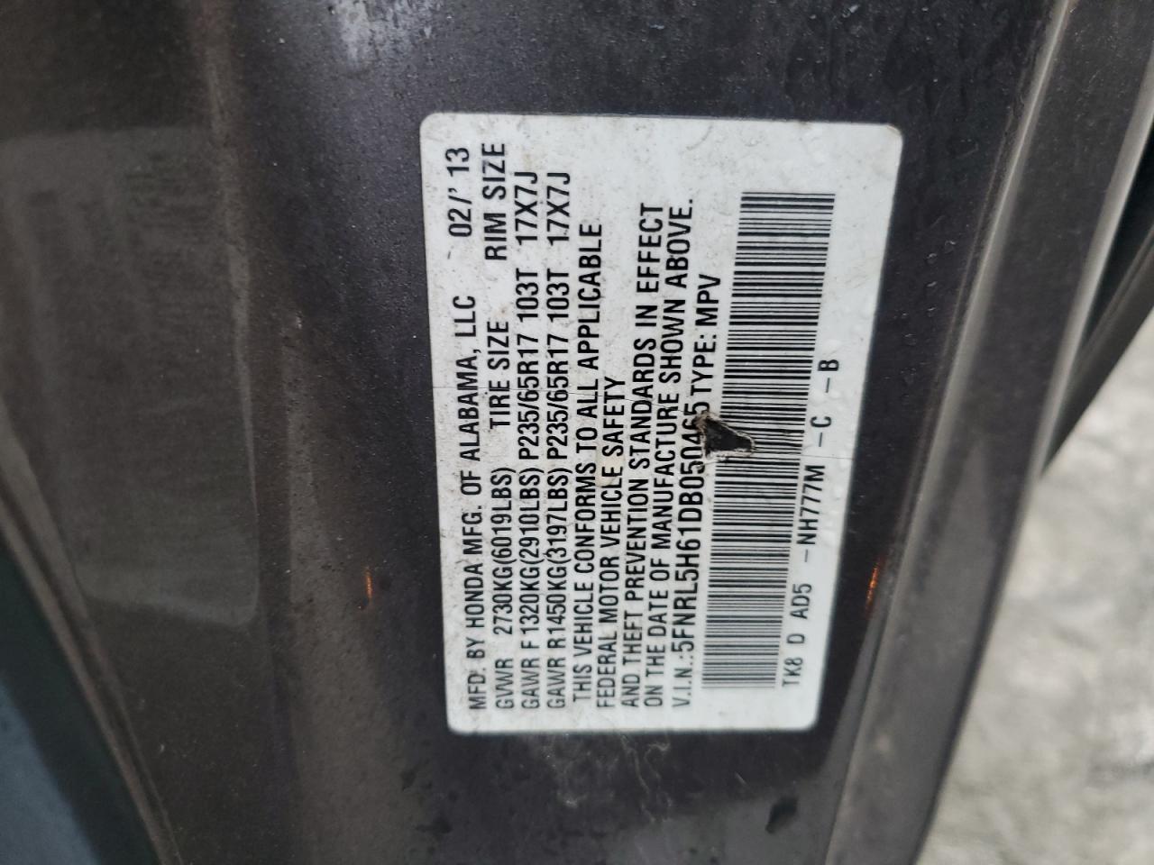 2013 HONDA ODYSSEY