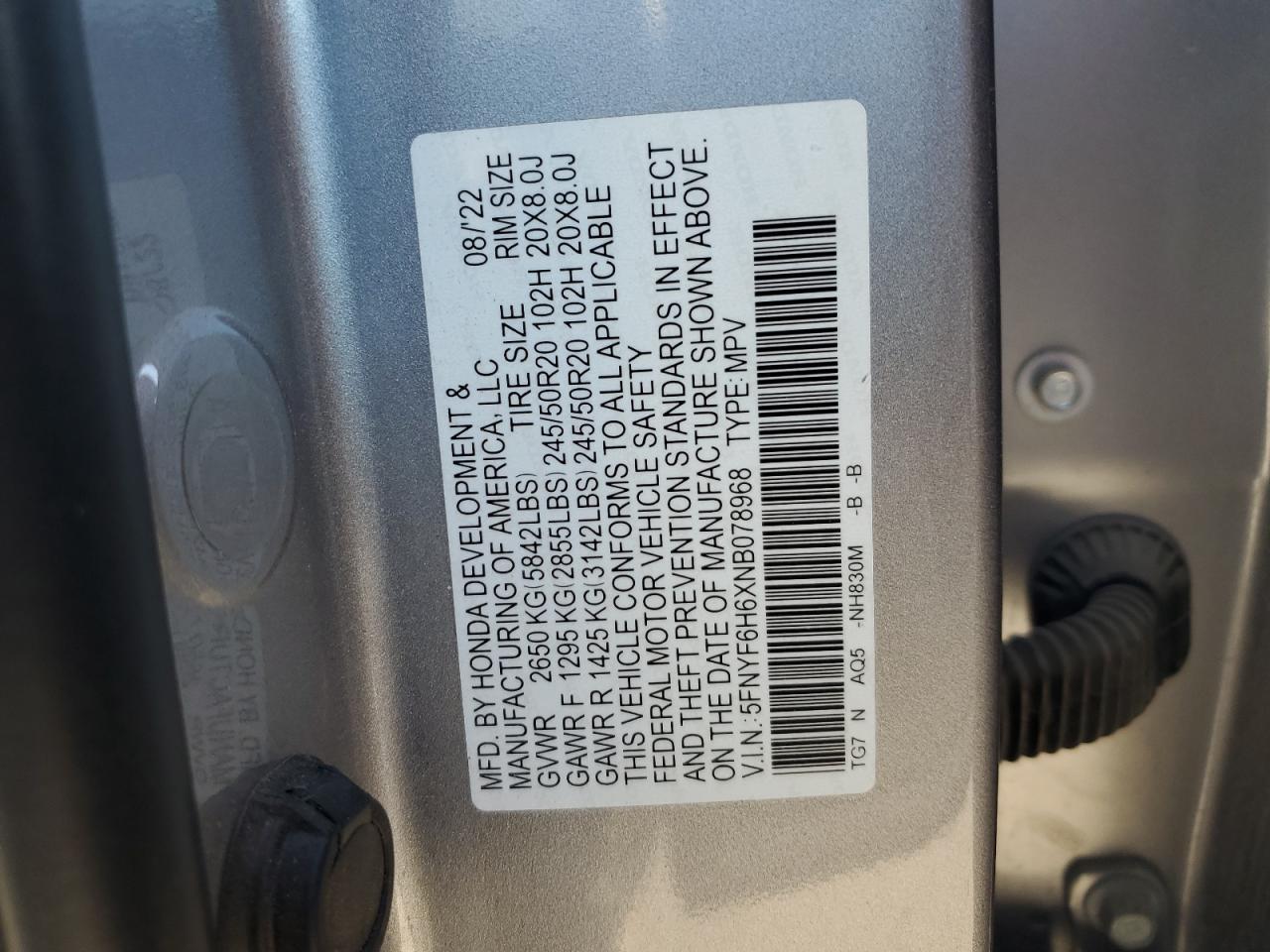 2022 HONDA PILOT