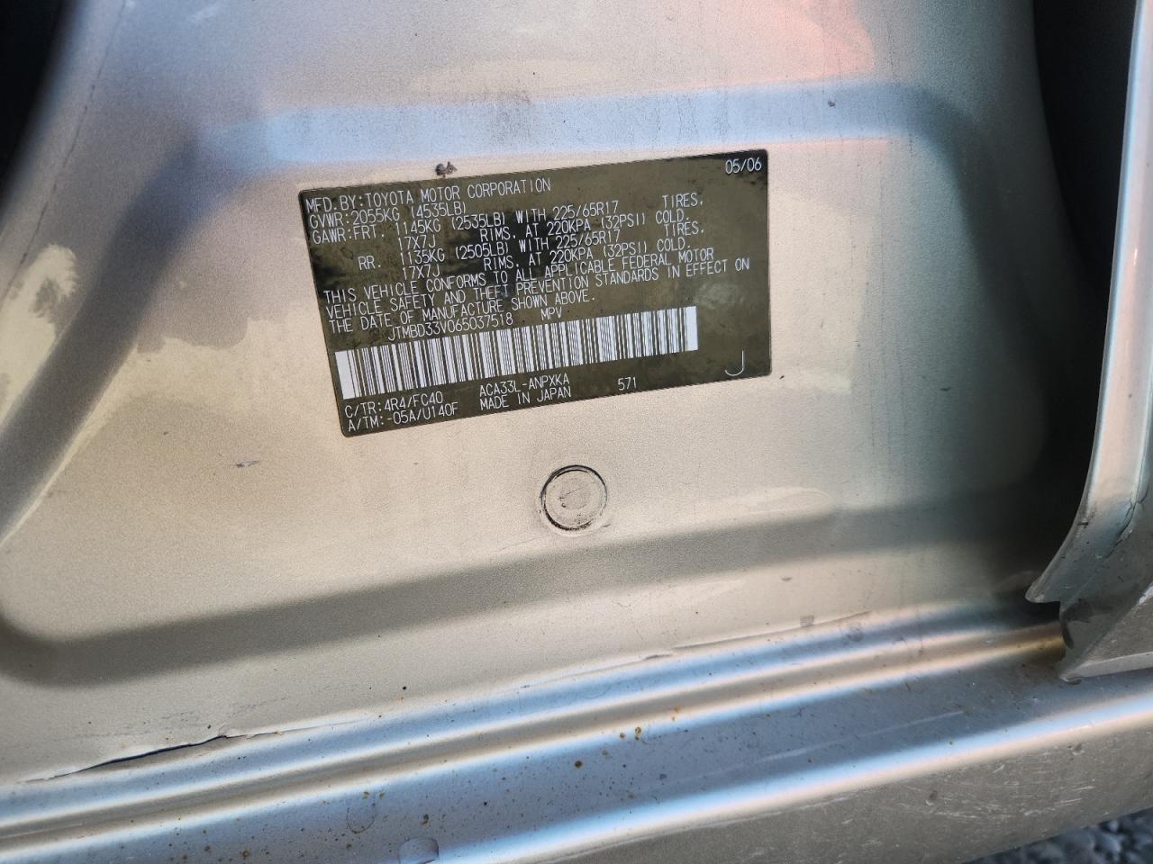 2006 TOYOTA RAV4