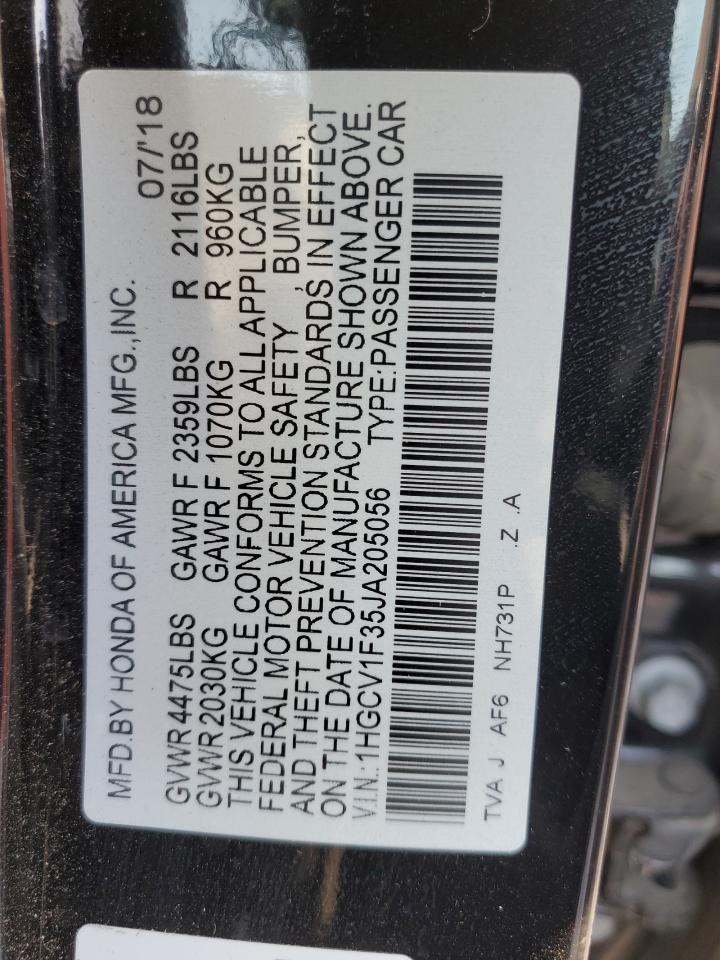 2018 HONDA ACCORD