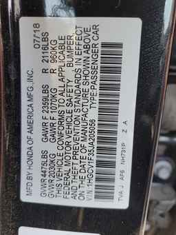 2018 HONDA ACCORD