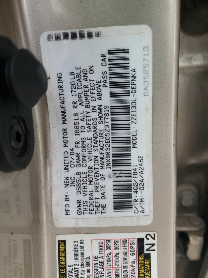 2005 TOYOTA COROLLA