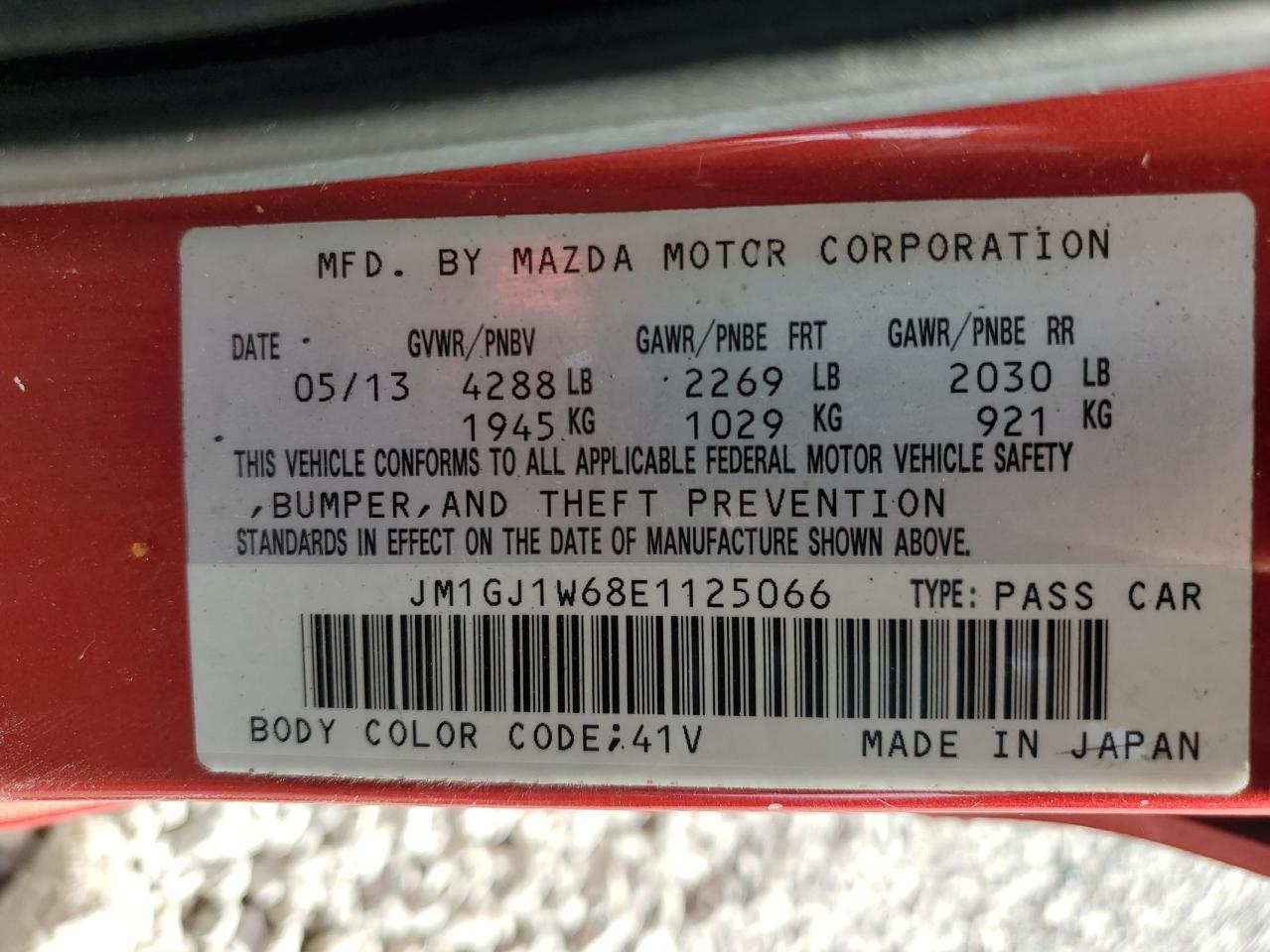 2014 MAZDA 6