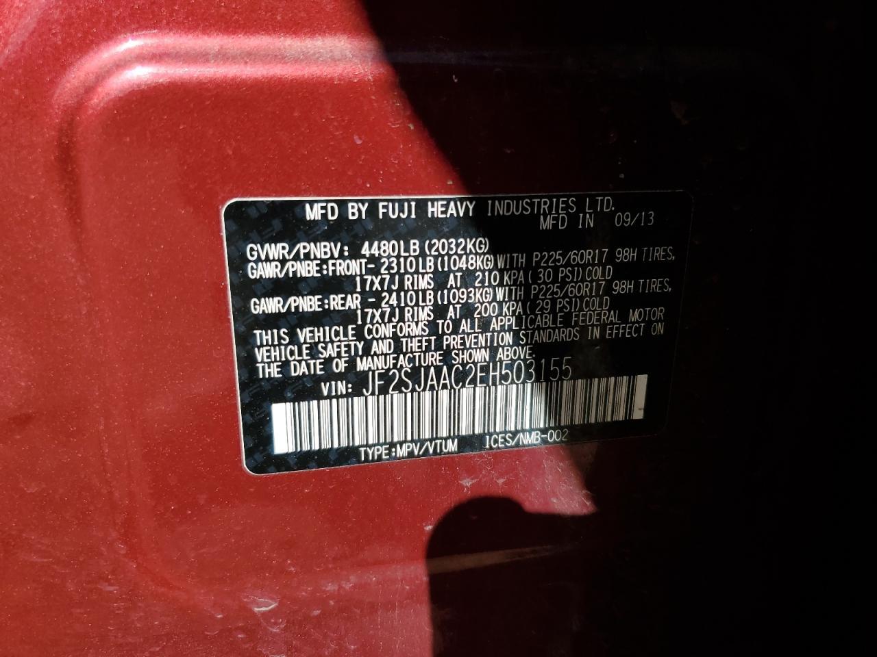 2014 SUBARU FORESTER