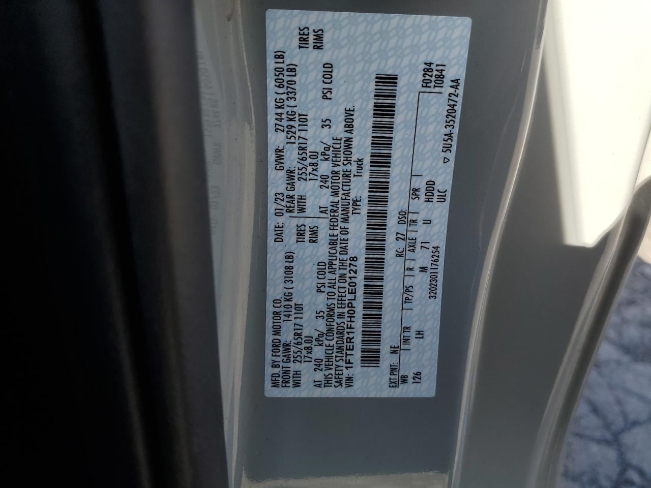 2023 FORD RANGER