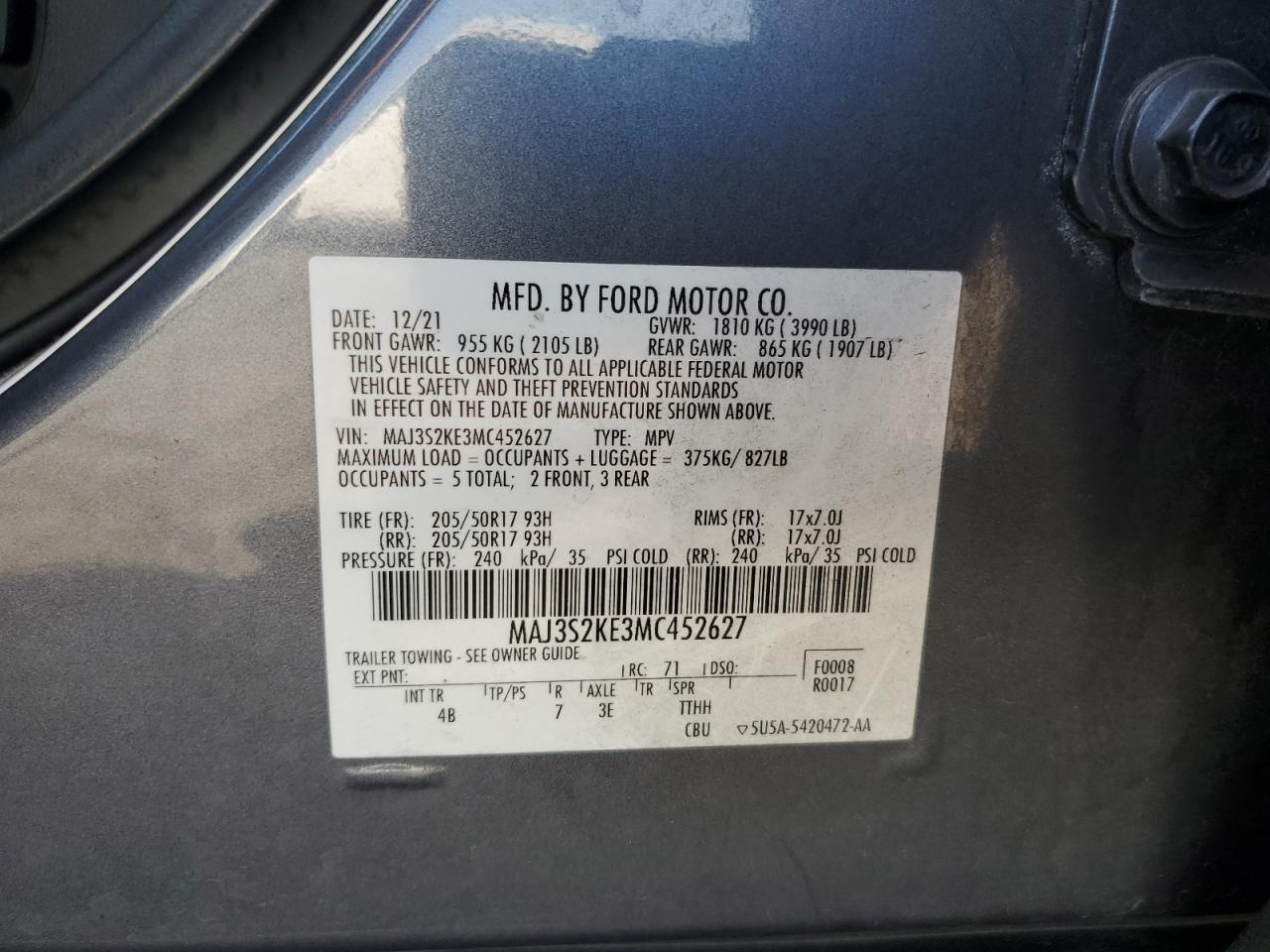 2021 FORD EcoSport