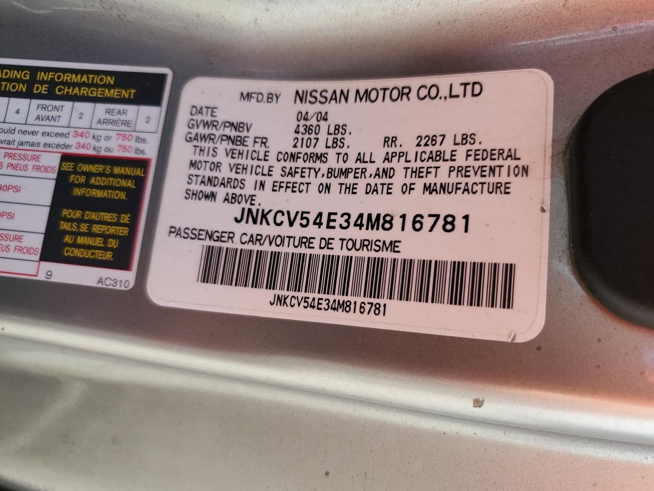 2004 INFINITI G35
