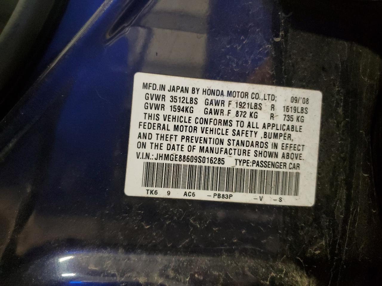 2009 HONDA FIT