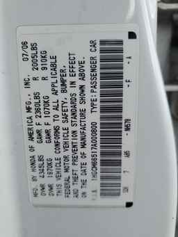 2007 HONDA ACCORD