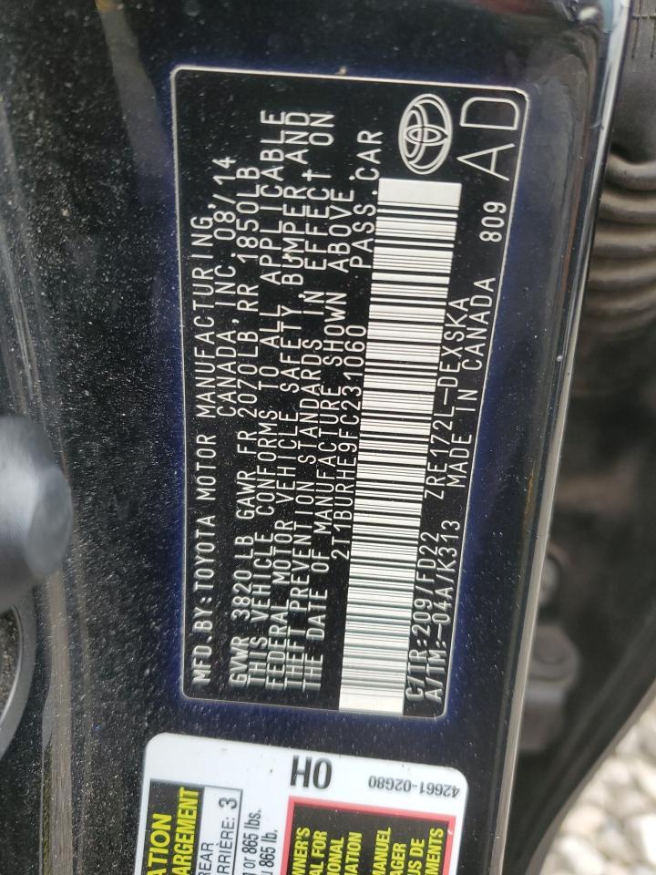 2015 TOYOTA COROLLA
