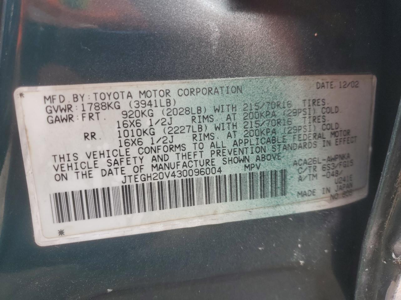 2003 TOYOTA RAV4