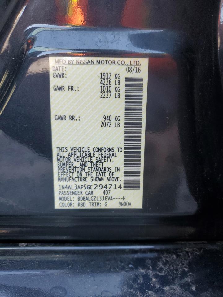 2016 NISSAN ALTIMA