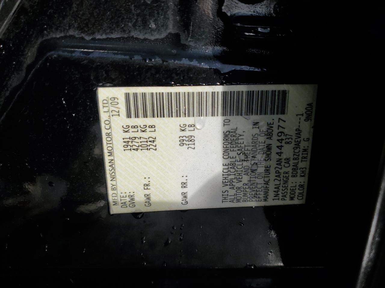 2010 NISSAN ALTIMA