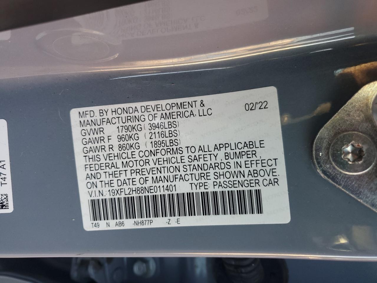 2022 HONDA CIVIC