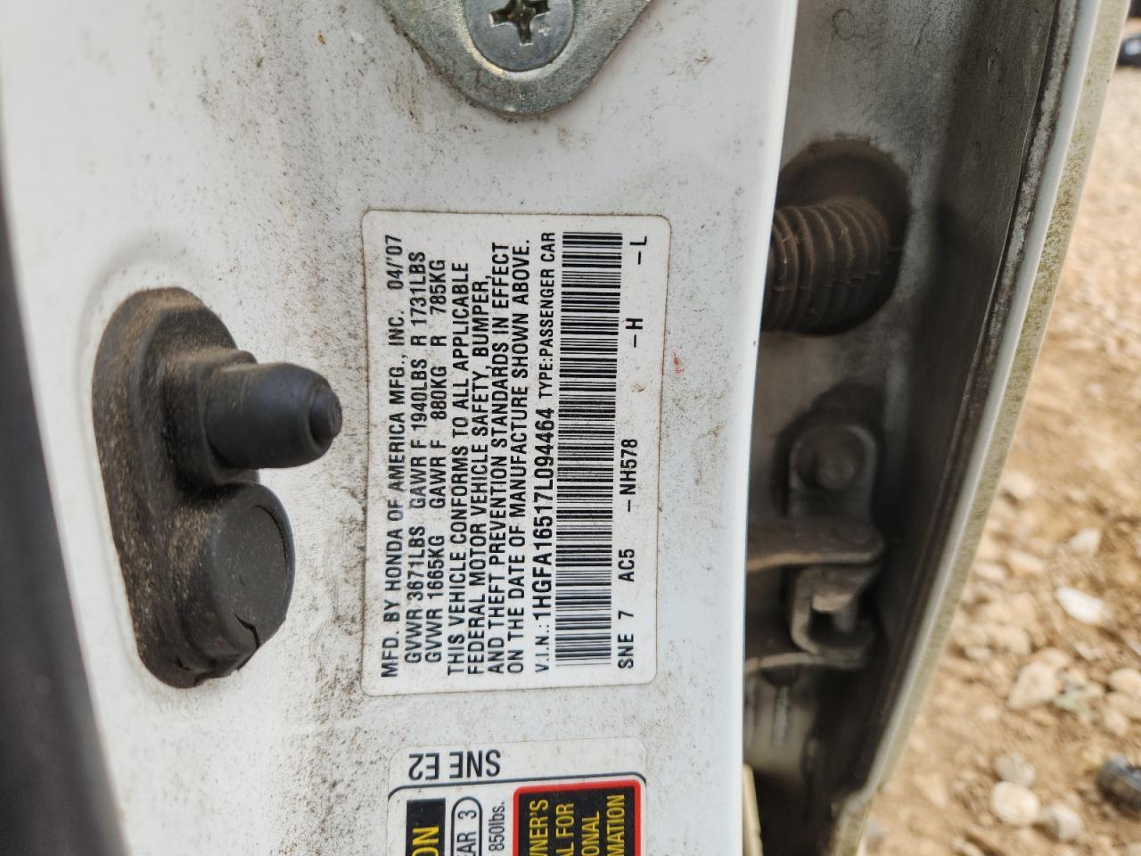2007 HONDA CIVIC