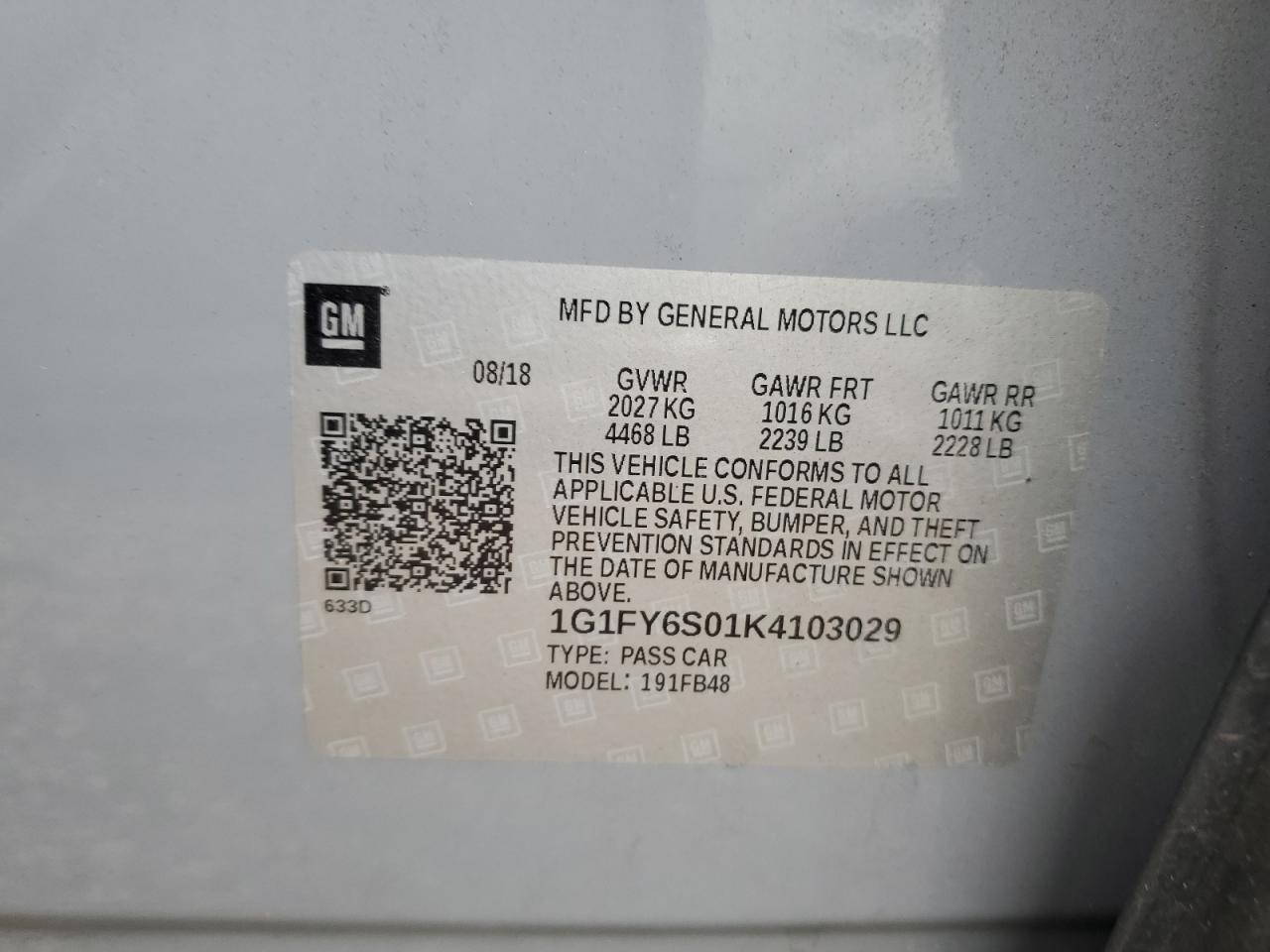 2019 CHEVROLET Bolt EV