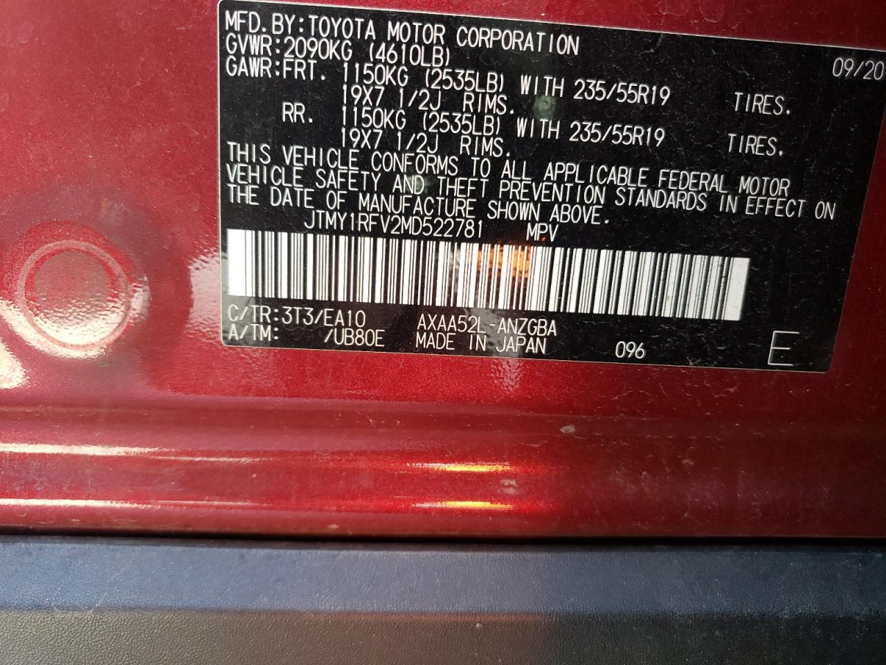 2021 TOYOTA RAV4