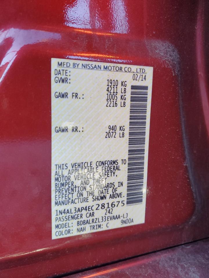 2014 NISSAN ALTIMA