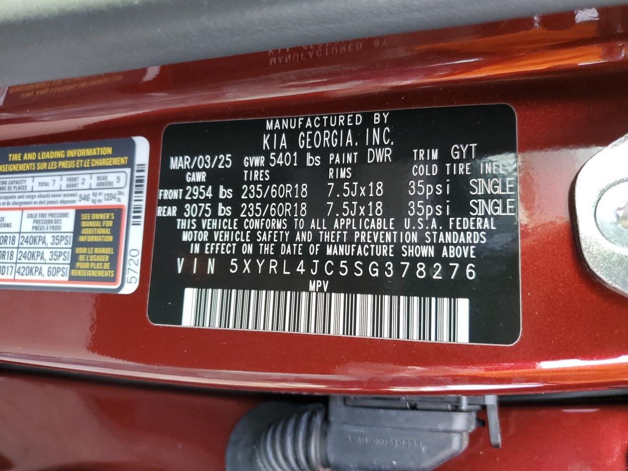2025 KIA SORENTO