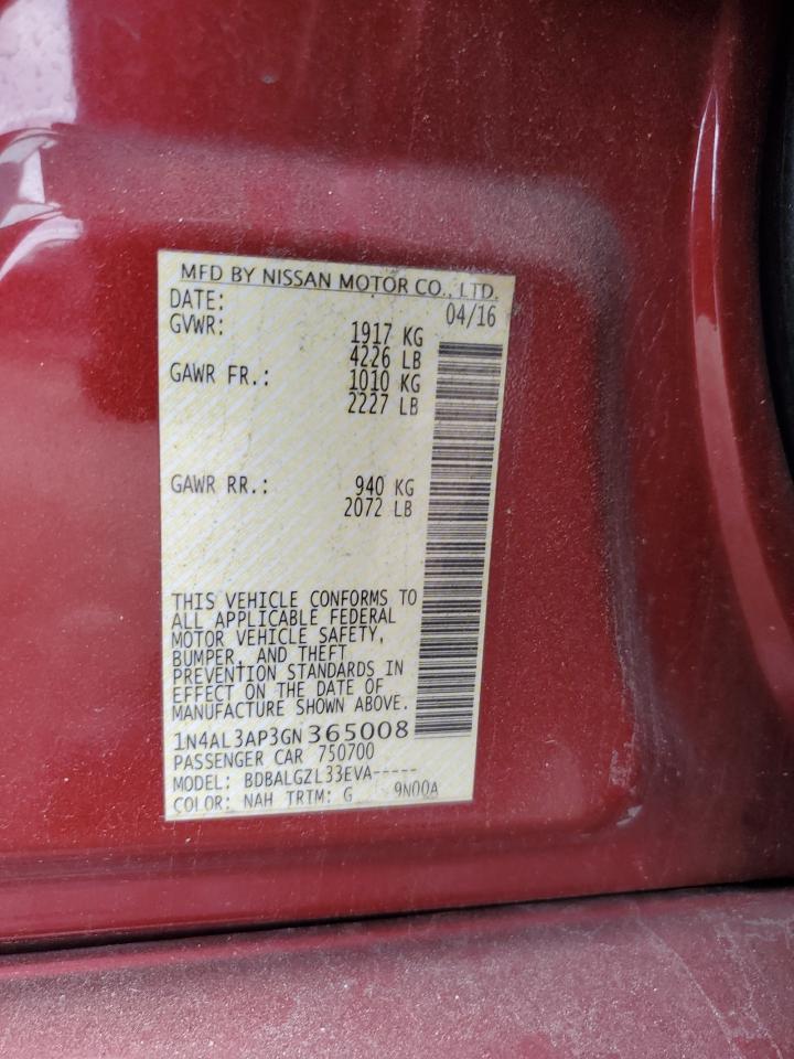 2016 NISSAN ALTIMA