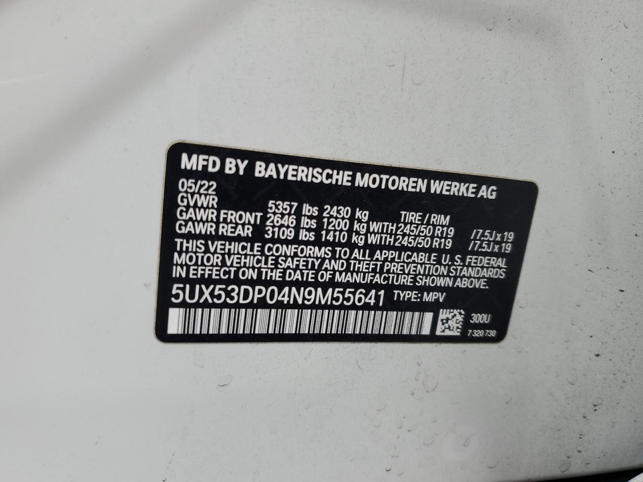 2022 BMW X3