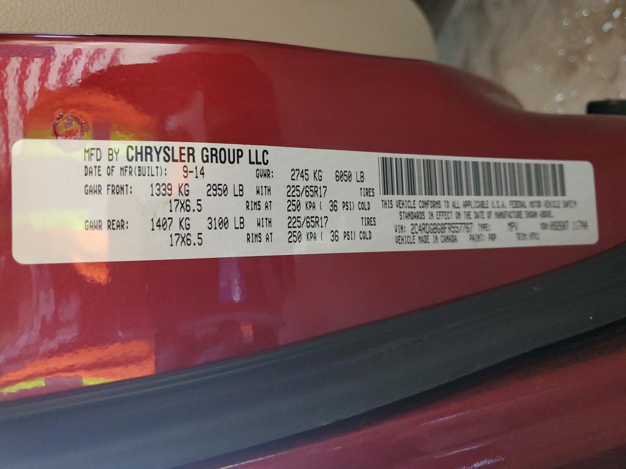 2015 DODGE GRAND CARAVAN