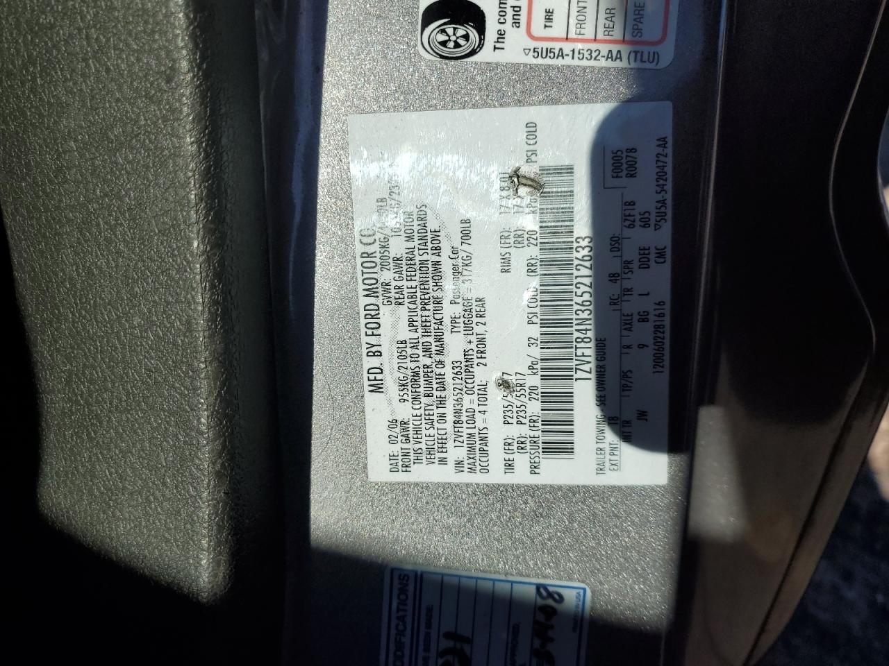 2006 FORD MUSTANG