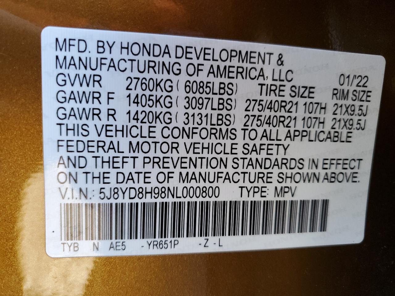 2022 ACURA MDX