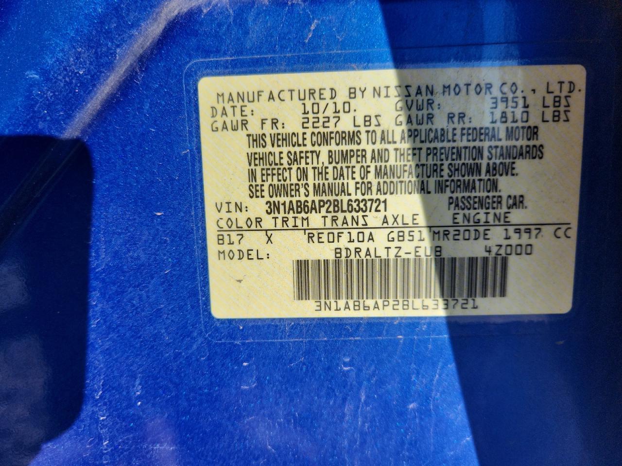 2011 NISSAN SENTRA