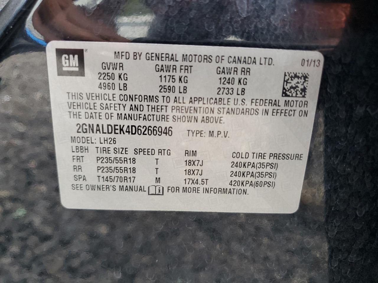 2013 CHEVROLET EQUINOX