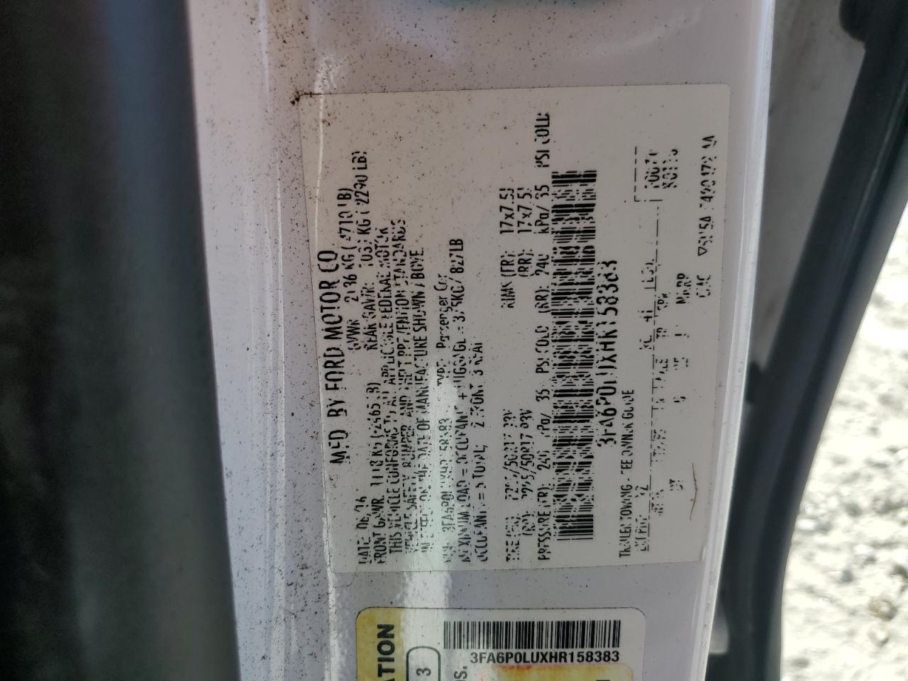 2017 FORD FUSION