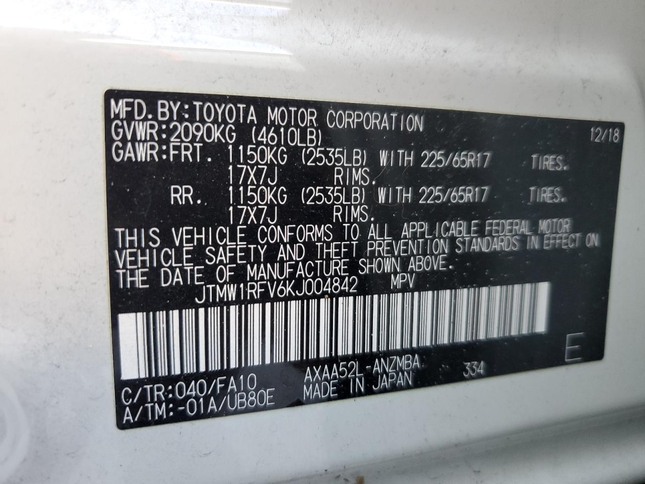 2019 TOYOTA RAV4