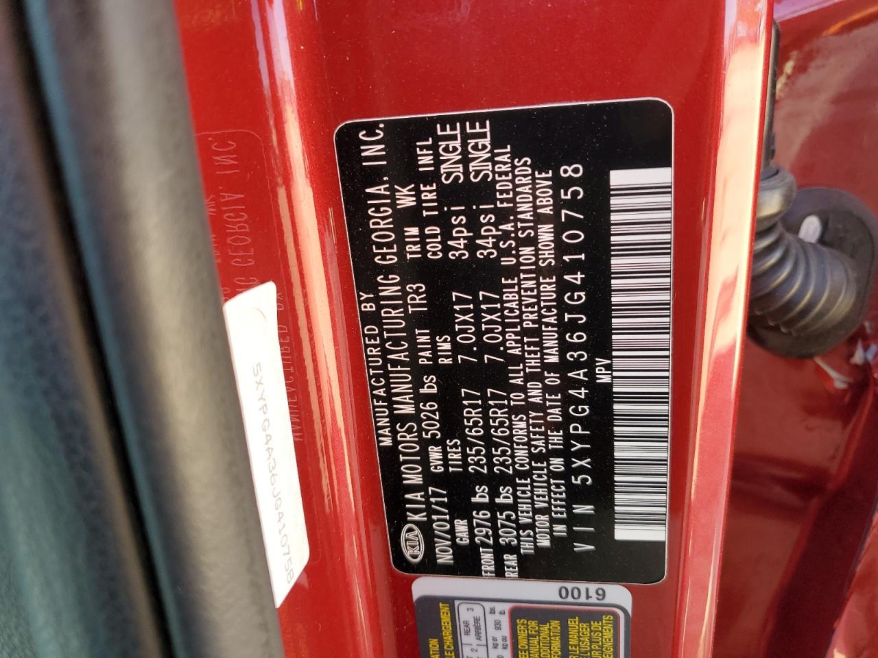 2018 KIA SORENTO