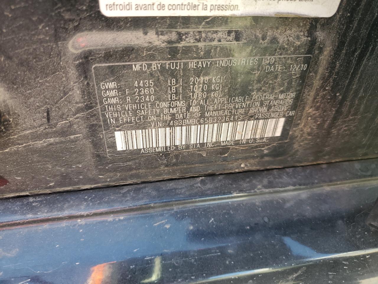 2011 SUBARU Legacy
