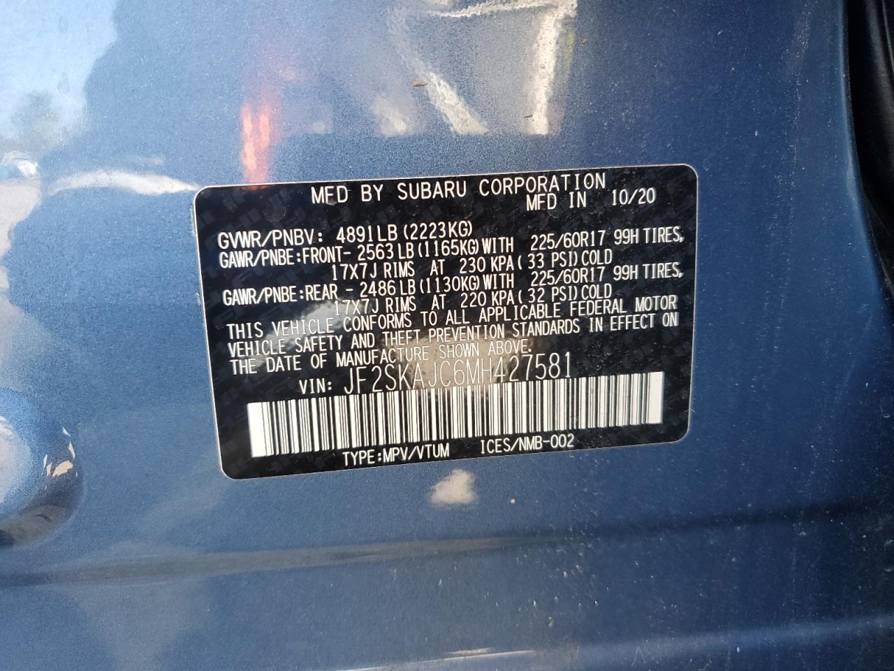 2021 SUBARU FORESTER