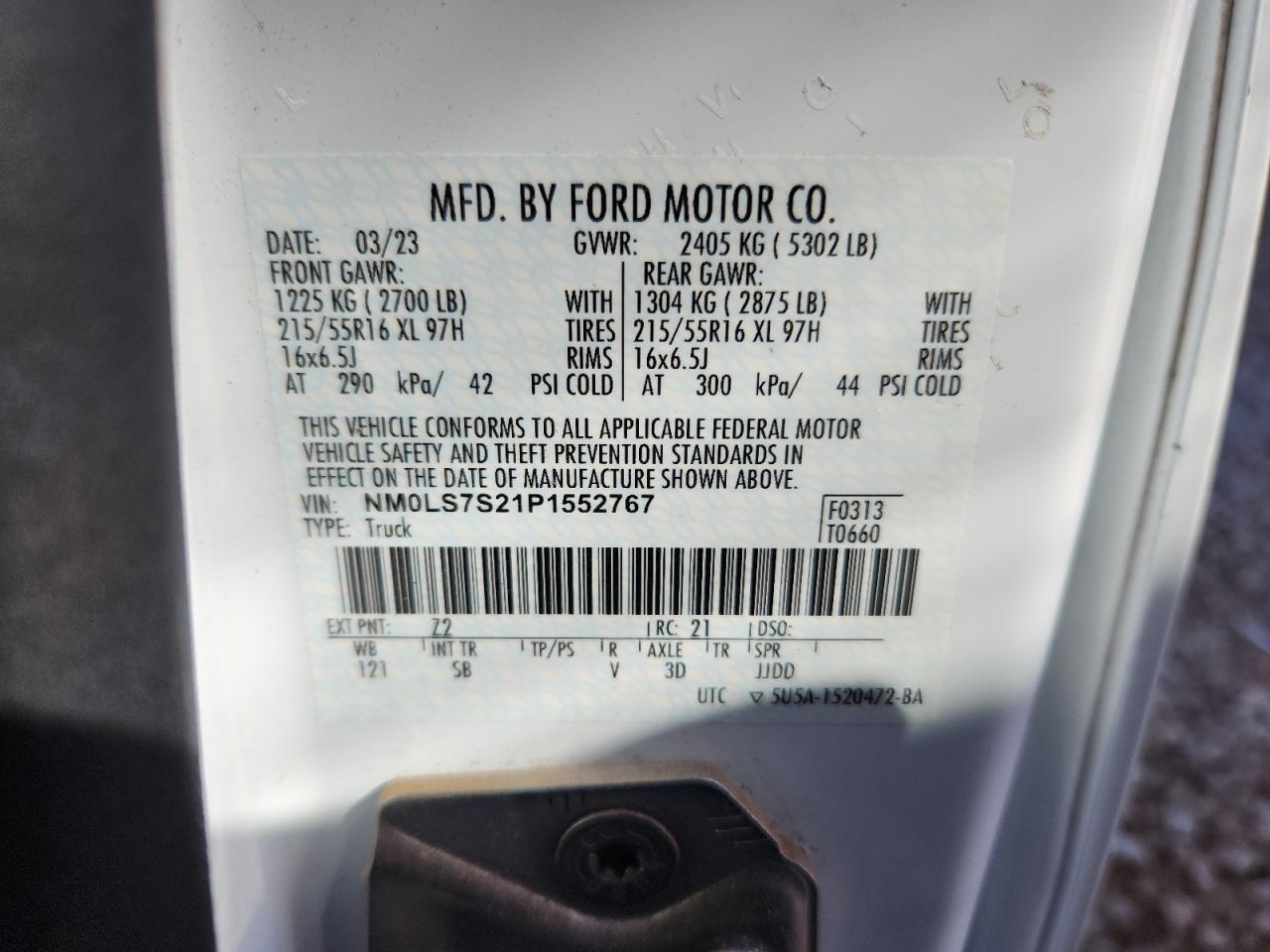 2023 FORD TRANSIT CONNECT