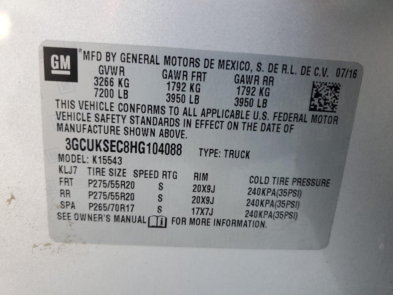 2017 CHEVROLET Silverado