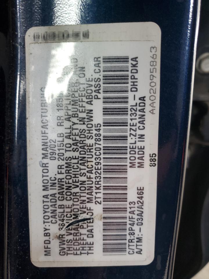 2003 TOYOTA COROLLA