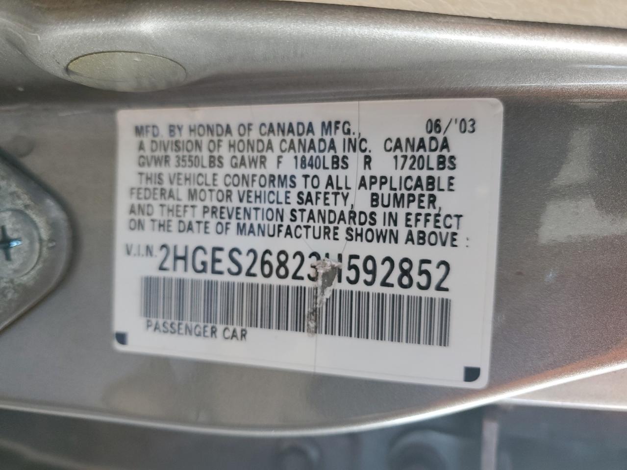 2003 HONDA CIVIC