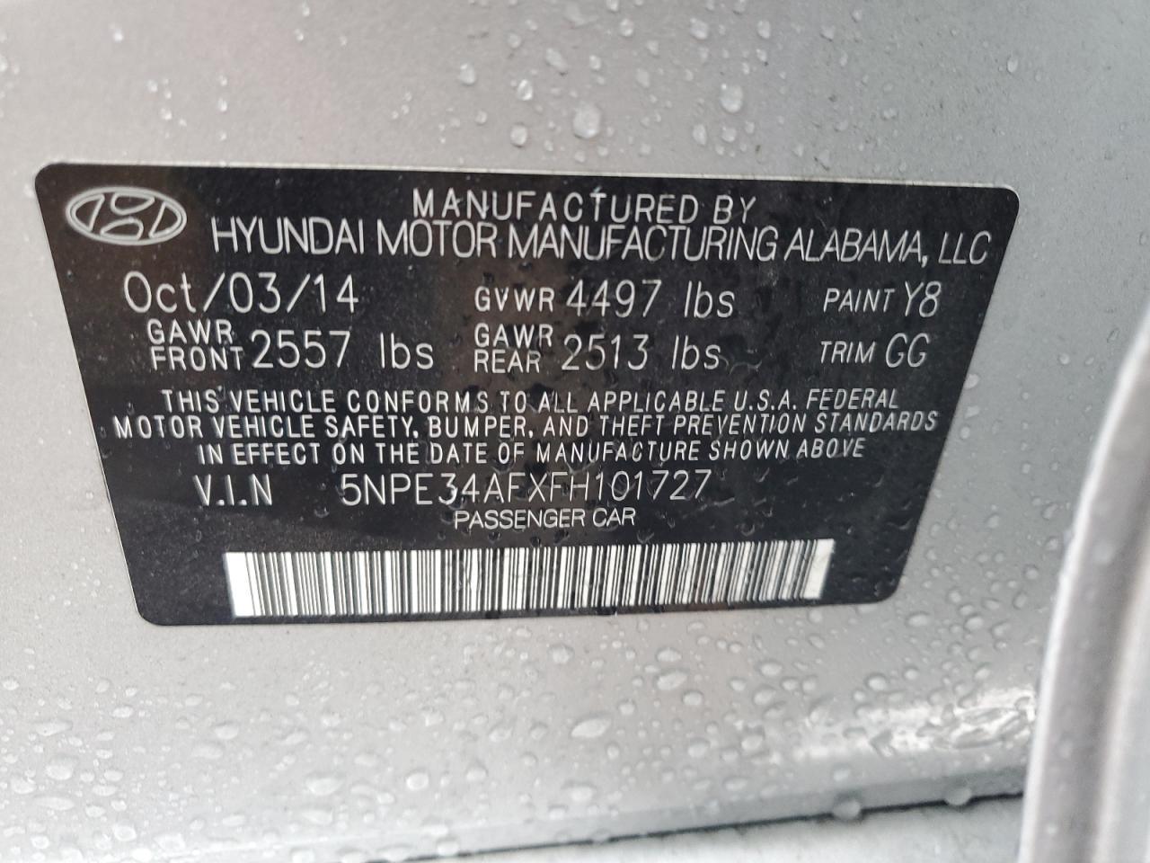 2015 HYUNDAI SONATA