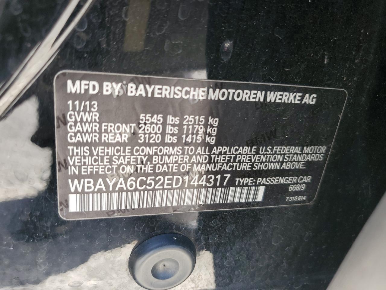 2014 BMW 7 series